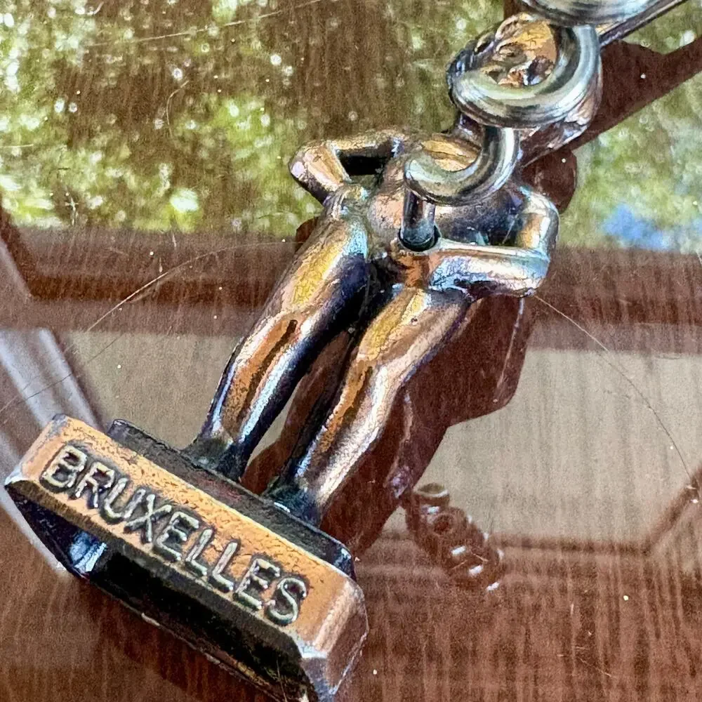 Vintage 1970s Copper Figural Corkscrew Bottle Opener Bruxelles